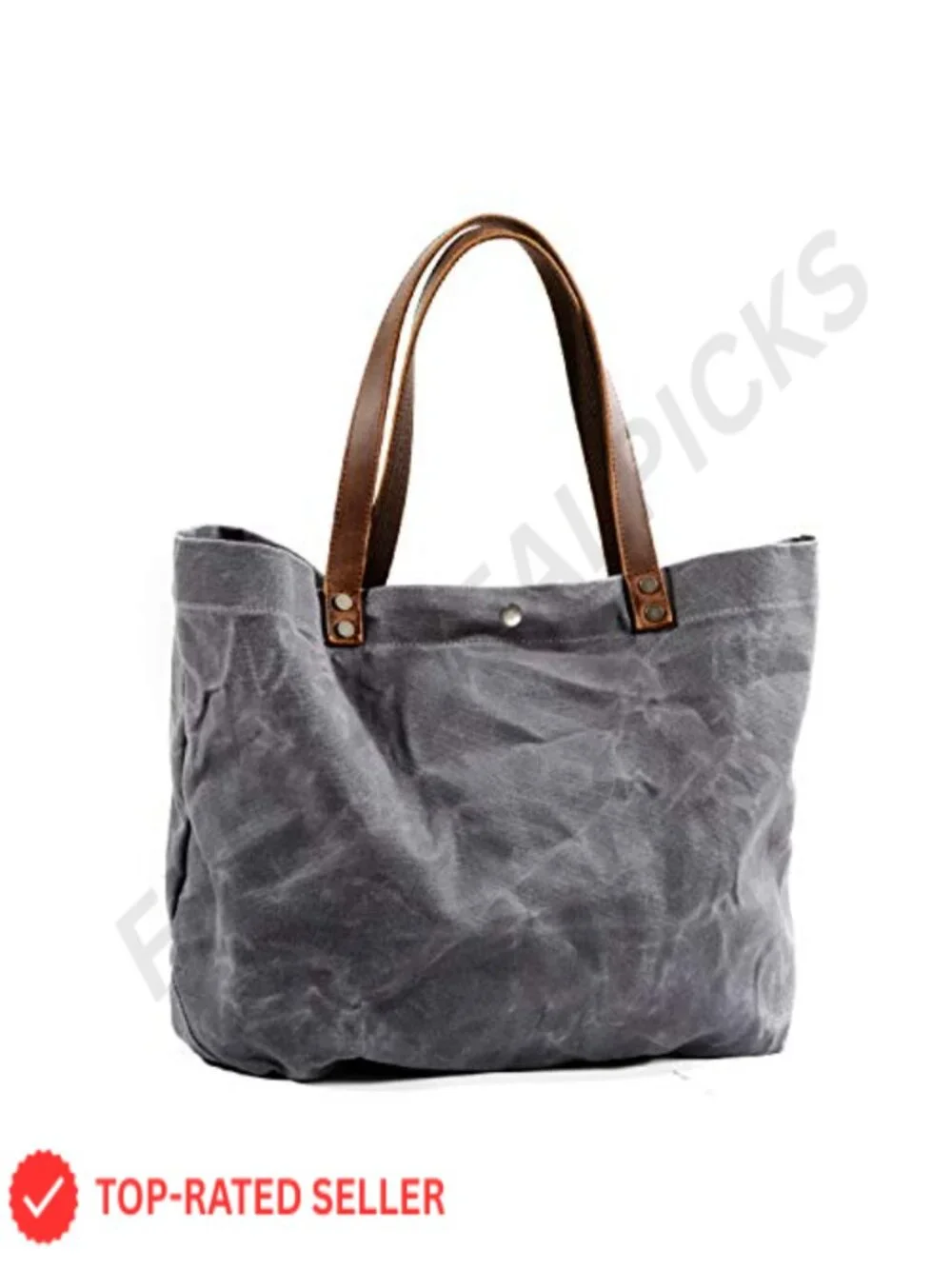Waxed Canvas Extra Large Travel Tote Bag Women Carryall Shoulder Purse